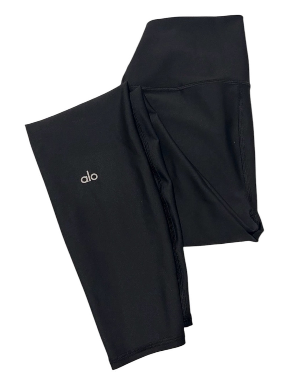 ALO Yoga Black High-Waist Leggings with Logo - Picture 2 of 3